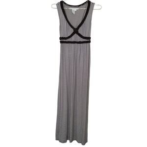 Max Studio Black and White Striped Maxi Dress